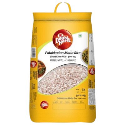 A 10kg bag of Double Horse Matta Rice, short grain.