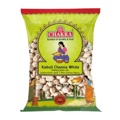 A 1kg bag of Kabuli Chana White beans