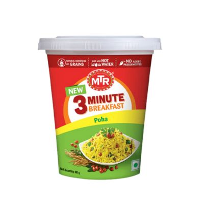 MTR 3 Minute Breakfast Poha, Ready-to-Eat, 80g Cup