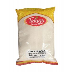 Telugu Foods Idli Rava 2kg pack available at Spice Supermarket LTD, perfect for making traditional idlis.
