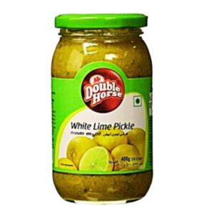 Jar of Double Horse White Lime Pickle 400g.