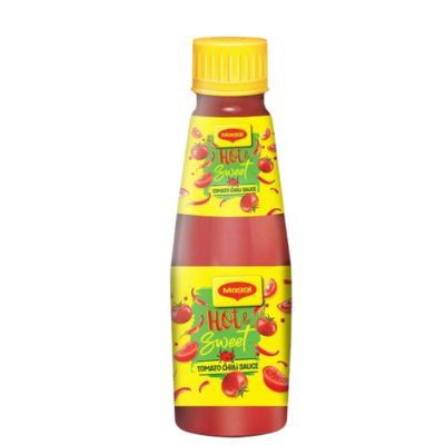 Maggi Hot & Sweet Sauce with "Hot & Sweet" label.