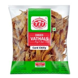 777 Dried Vathals (Dried Chillies) 100g packet