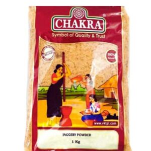 A 1kg pouch of Chakra Jaggery Powder.