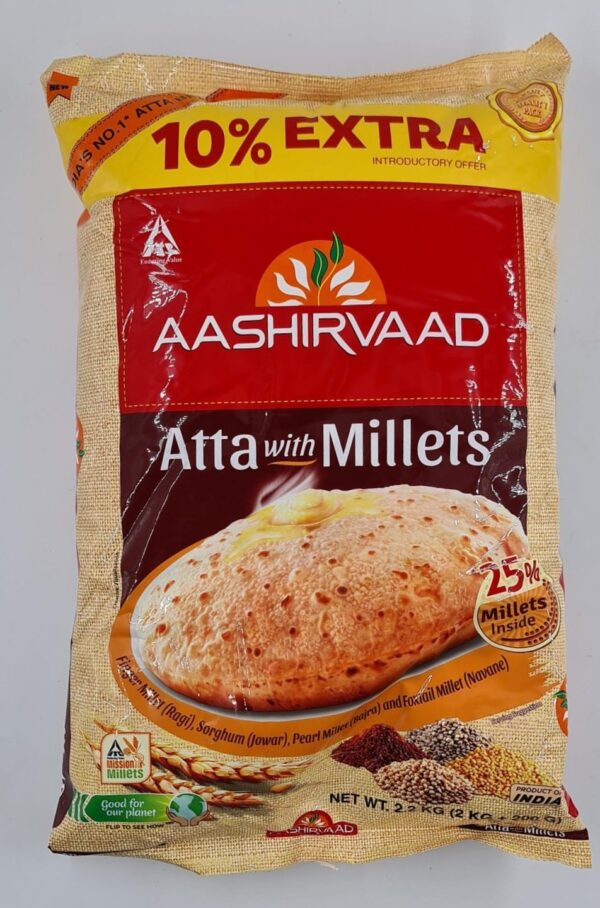 Aashirvaad Atta with Millets (Extra 200G) 2.2KG