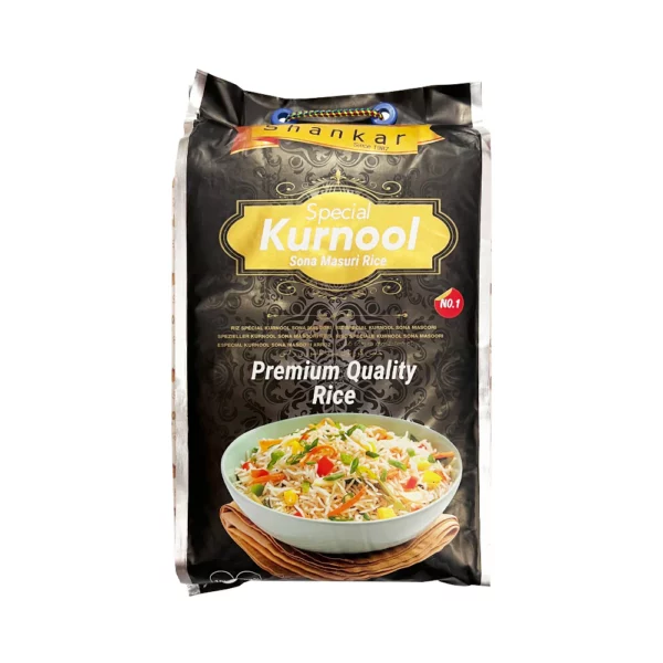 10kg bag of Shankar Kurnool Sona Masoori Rice.