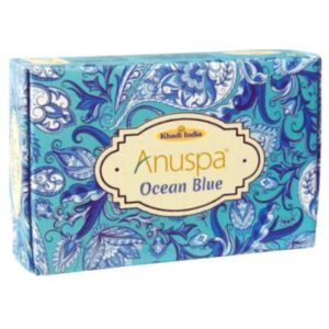 Anushpa Khadi Ocean Blue Herbal Soap 125G – Aromatic Bath Bar – Buy in UK