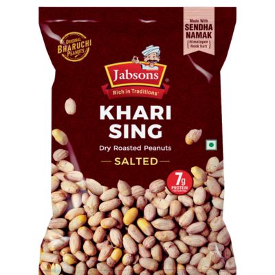 Jabsons Roasted Bharuchi Peanuts 200gm pack – authentic Indian snack, available online at Spice Supermarket LTD UK