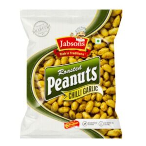 Jabsons Roasted Peanuts Chilli Garlic Flavour 140g – Spicy Indian Snack UK