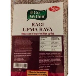 Telugu Foods Ragi Millet Upma Rava 500g Pack – Healthy Upma Ingredient