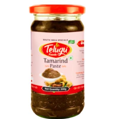 Telugu Foods Tamarind Paste 300gm – multipurpose Indian cooking paste for rasam, sambar, and curry, available at Spice Supermarket LTD UK