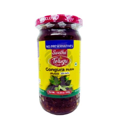 Telugu Foods Gongura Pickle 300g – Andhra Style Spicy Pickle in UK